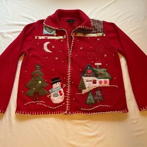 jason maxwell Red Holiday Appliqué Kids Jacket